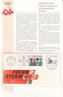 Vignette Föhnsturm auf Brief 1987