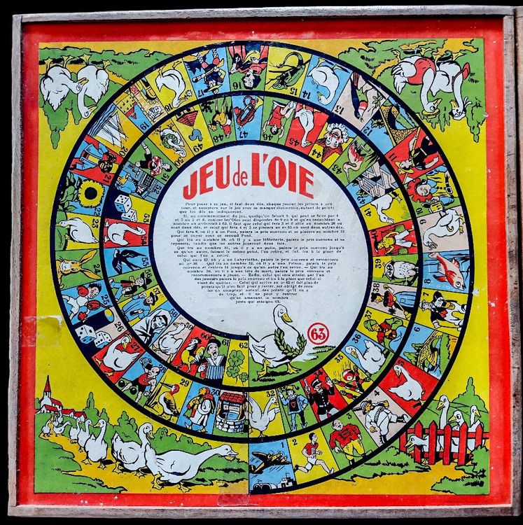 ANCIEN JEU DE L'oie En Bois Jeu De Dame Bon Etat EUR 14,90 - FR