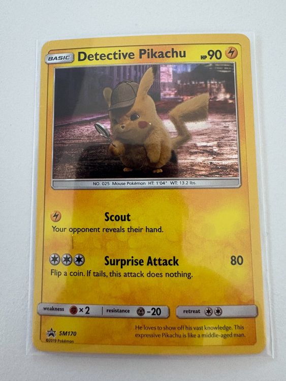 Detective Pikachu Holo Not Stamped - SM170 PROMO - Mint (Gebraucht) in ...