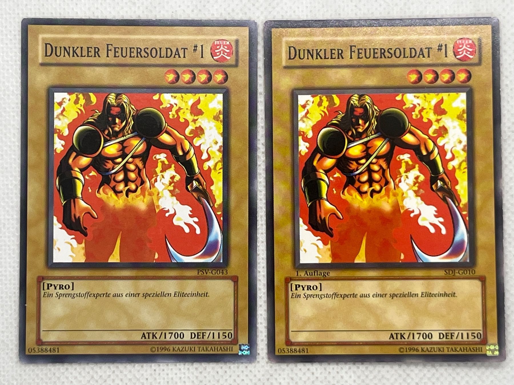 Yugioh Carte collezionabili: 2x Dunkler Feuersoldat #1 Yu-Gi-Oh Karte – Usato da Hinterkappelen venduto da Kim1992