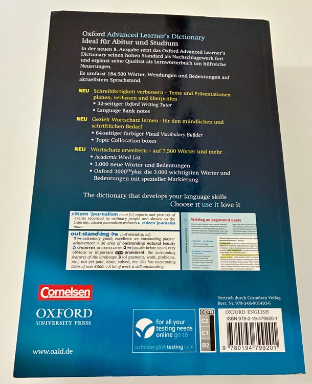 Livres: Oxford Advanced Learner's Dictionary - 8th Edition – D'occasion à Zürich par tersus1981 1
