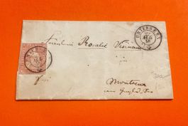 1858 Kleinbrief mit Strubeli schön gestempelt