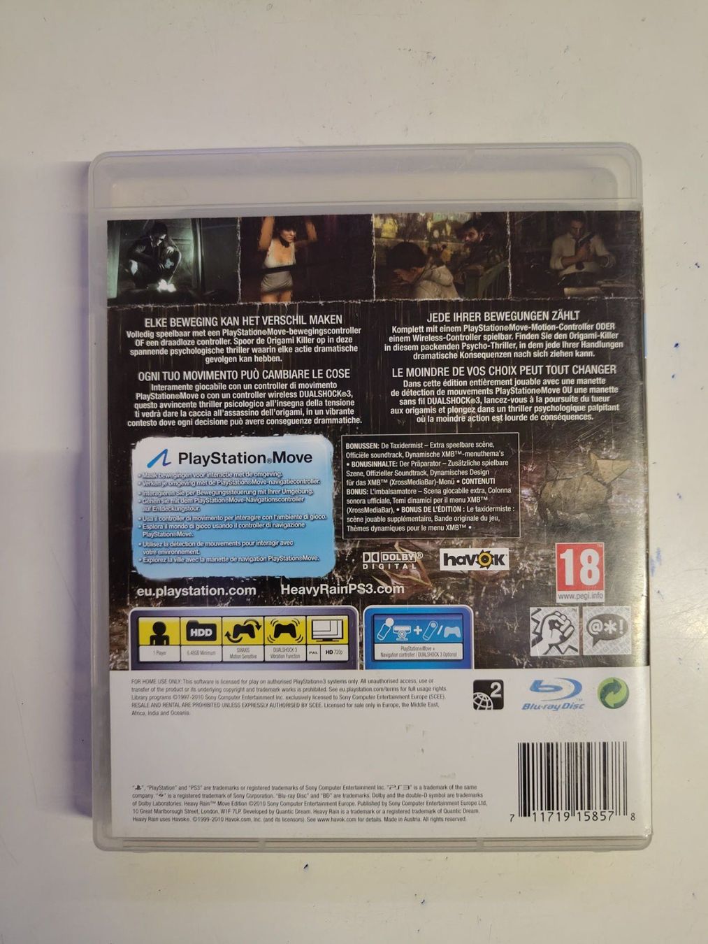 Sony Giochi: Jeu PS3 - Heavy Rain Move Edition – Usato da Saxon venduto da dan_drn5 1