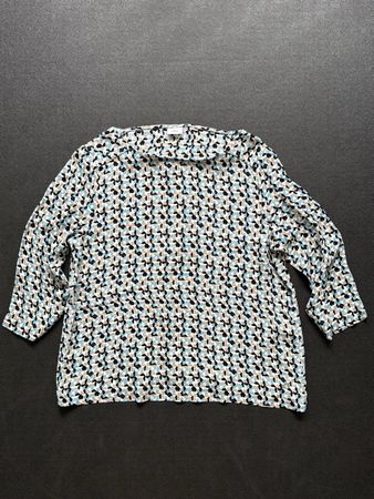 S.Oliver Blouse Size 36, Patterned, Blue Accents