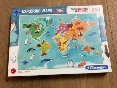 Clementoni Puzzle: Puzzle Clementoni 250 Teile Exploring Maps "Tiere der Welt" – Usato da Ueken venduto da inf_djc5
