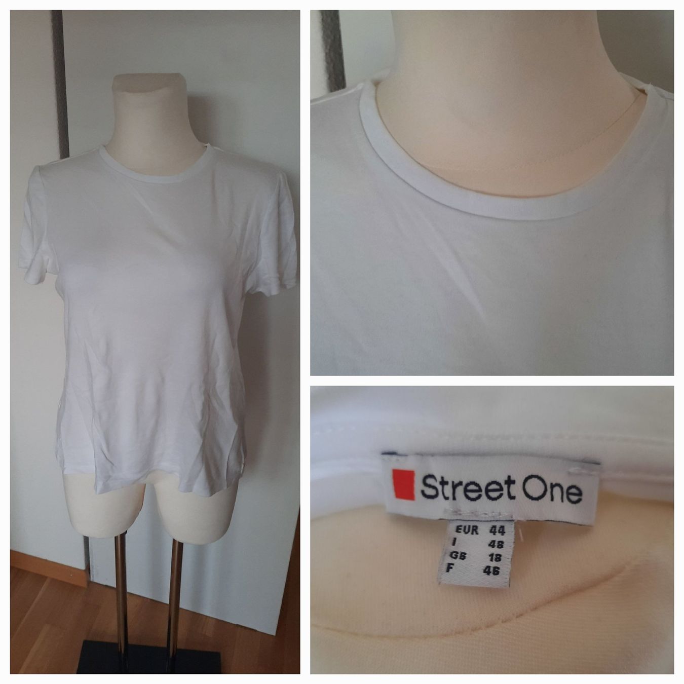 T-Shirts: ***STREET ONE*** Basic-Shirt weiss Gr. 44 – Gebraucht aus Wädenswil von H2H_Secondhandshop