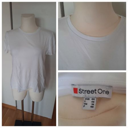 ***STREET ONE*** Basic-Shirt weiss Gr. 44