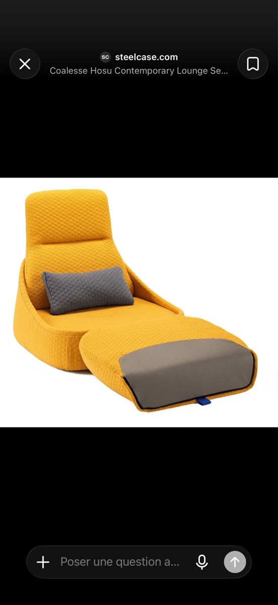 Poltrone: Design Fauteuil modulable jaune avec repose-pied – Nuovo (secondo la descrizione) da Onnens VD venduto da fashionvictime01 2