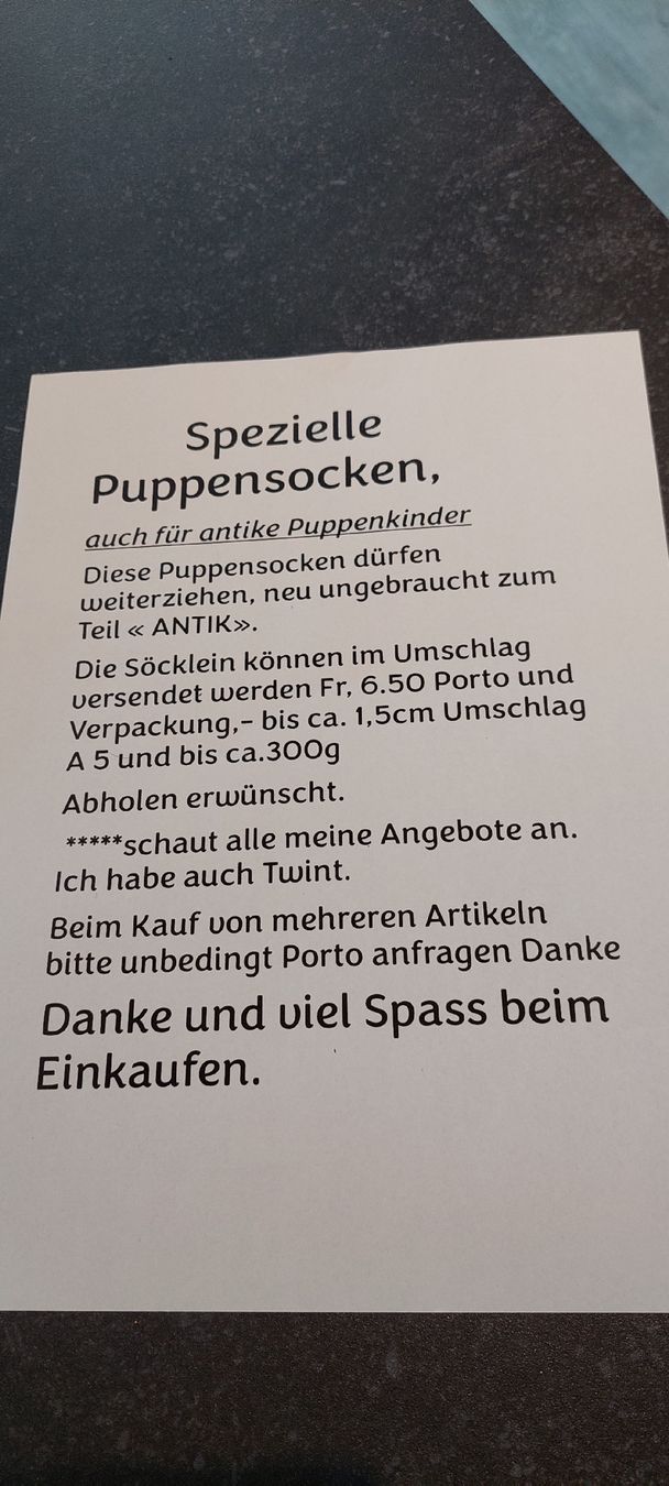 Puppen: 2paar neue Puppensocken – Neu (gemäss Beschreibung) aus Muri AG von nindo1 7