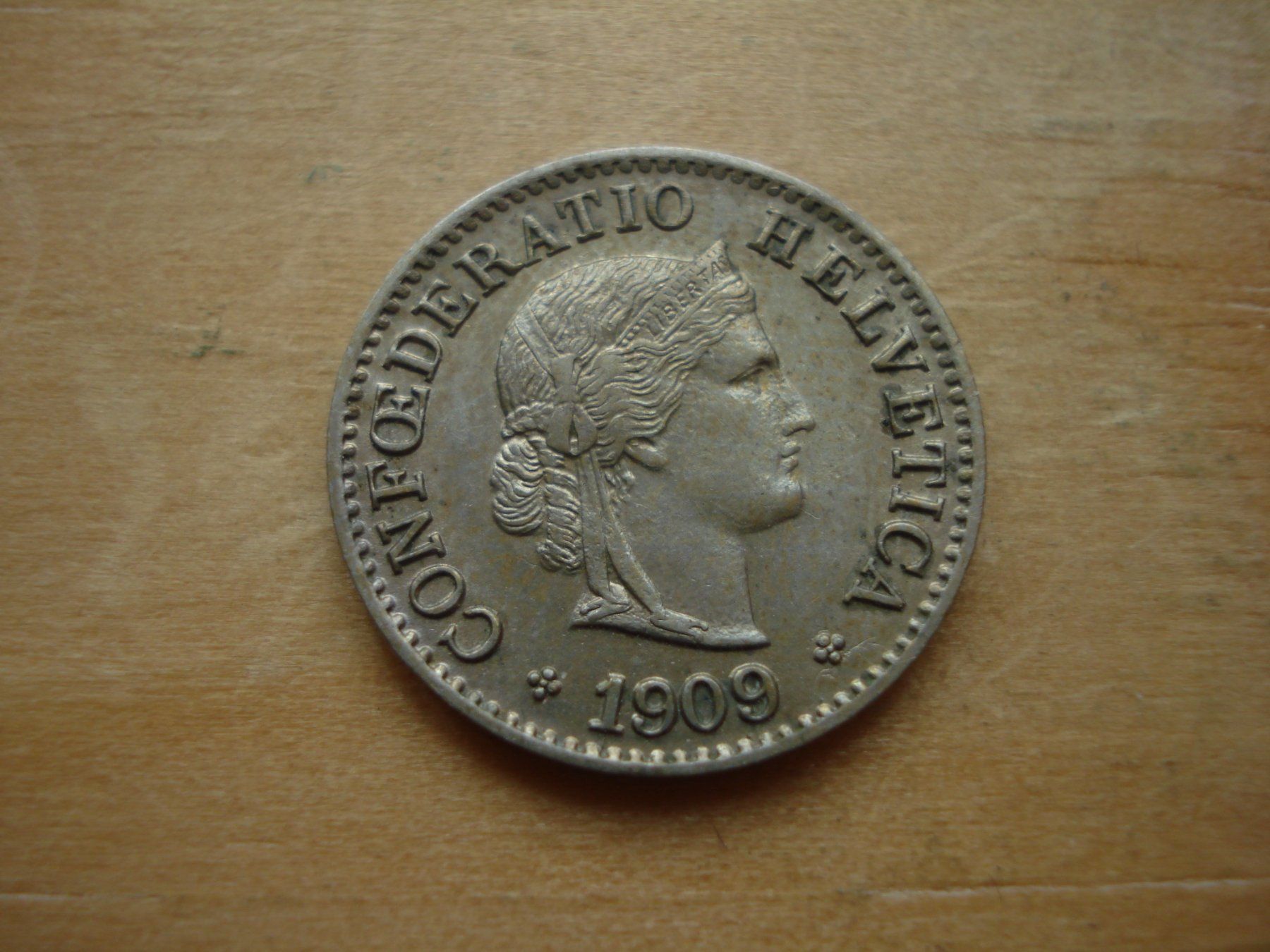 Tutti le monete: (Z3) 5 Rappen 1909 UNZ- – Usato da Erlach venduto da Net-Coins