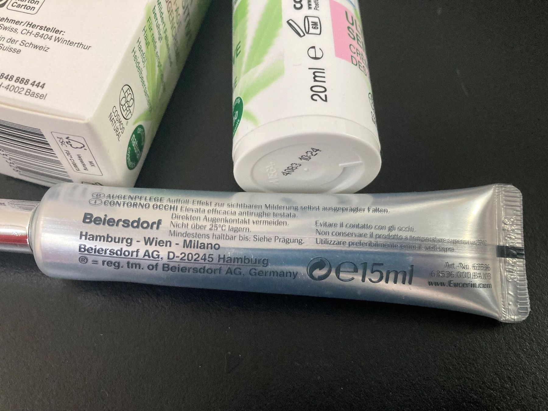 Gesichtspflege: 2x Naturaline Ultra Sensitive Augencreme + Eucerin Hyaluron – Gebraucht aus Zürich von dolcicaramelle2 5