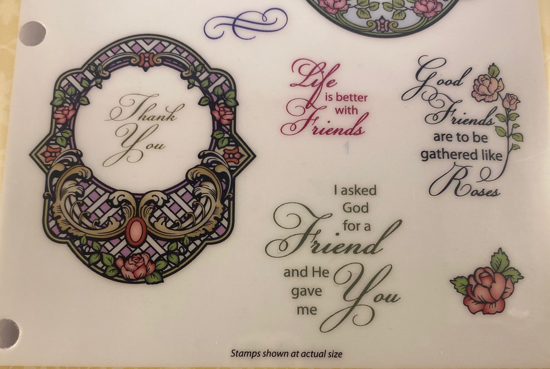 Timbri a tema: Spring Rose Medallions Cling Stamp Set – Nuovo e nell'imballaggio originale da Wichtrach venduto da Mona1994 2