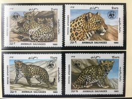 Afghanistan 1985 Satz WWF Leopard postfrisch