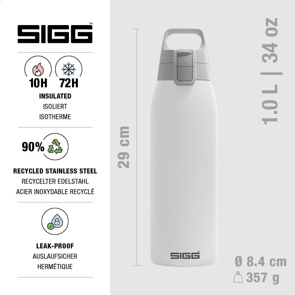 Sigg Trinkflaschen & Thermosflaschen: SIGG Thermo Trinkflasche Shield Therm ONE 1L weiss – Neu (gemäss Beschreibung) aus Kägiswil von nick333 1