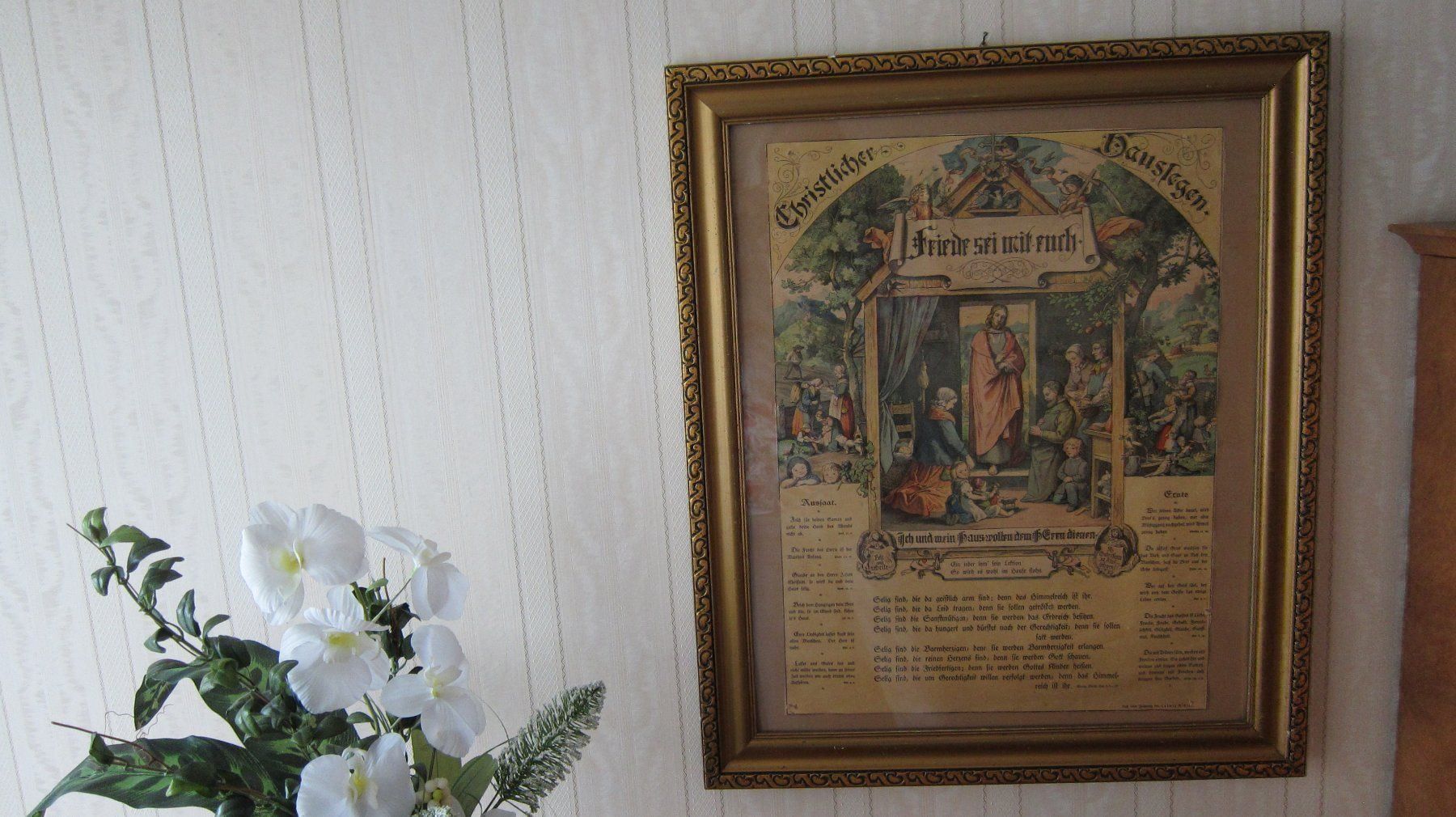 Foto & Immagini: antikes Bild Christlicher Haussegen – Usato da bonstetten venduto da Soefeli