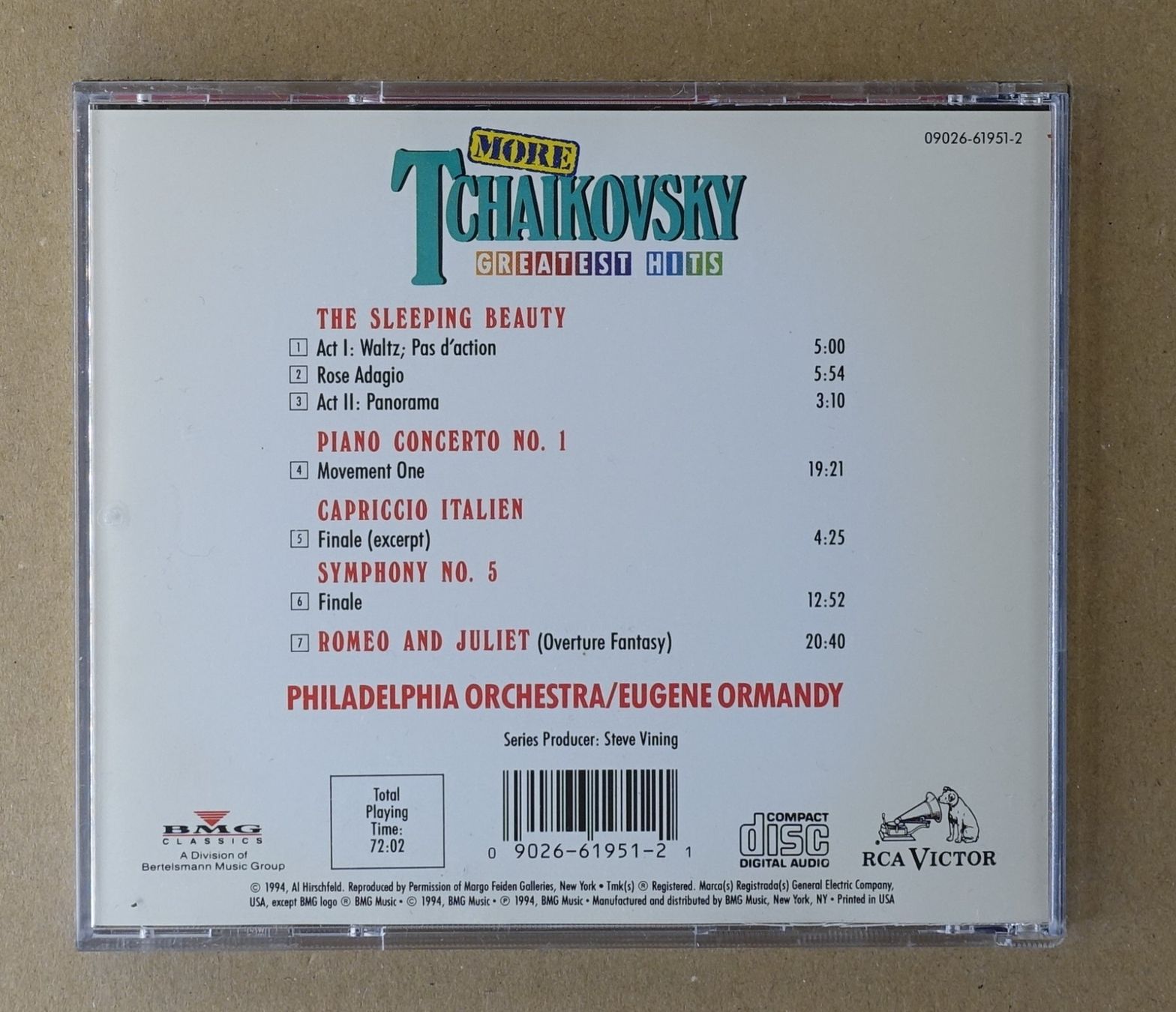 CD: Tchaikovsky / Eugene Ormandy - Greatest Hits - F24 – Usato da Sessa venduto da fraenklishop 1