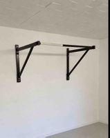 Wall Mounted Pull Up Bar, Black, Acceptable Condition