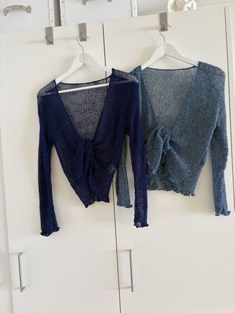 Boleros in dunke- und hellblau
