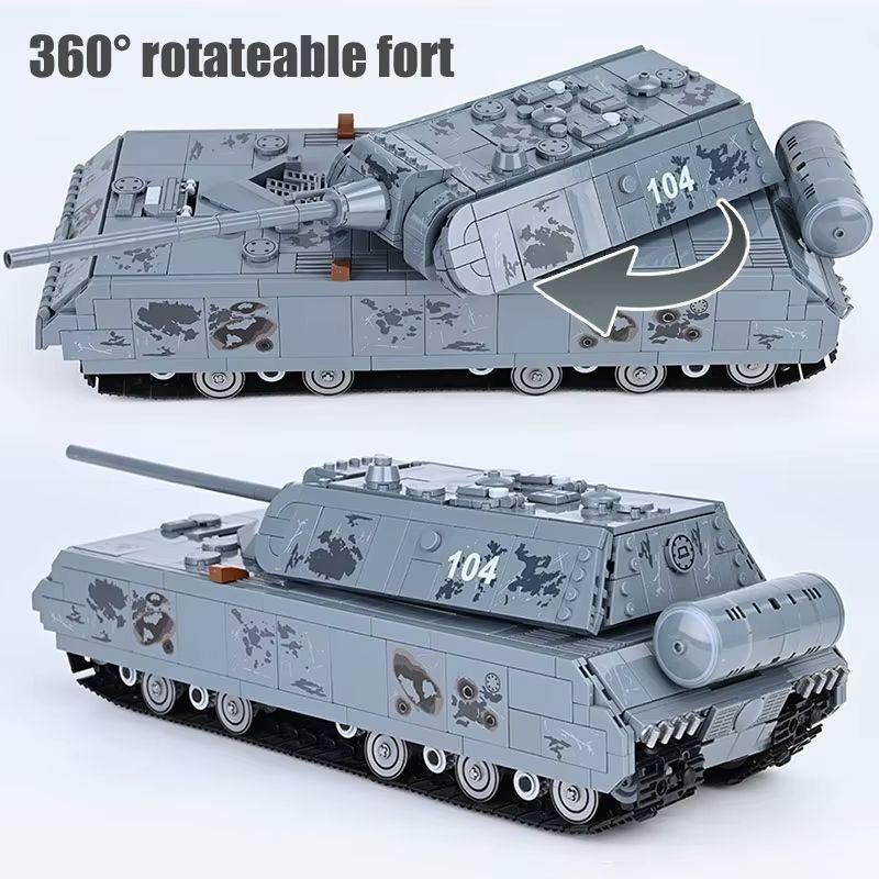 BlueBrixx Baukästen: Panzerkampfwagen VIII Maus - 2127 PCS – Neu (gemäss Beschreibung) aus Diessenhofen von ren_sb8w 4