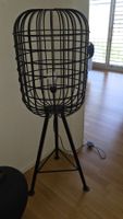 Stehlampe Käfig Design schwarz Metall TOP!