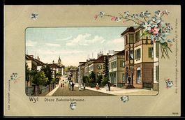 Lithographie Wyl, Obere Bahnhofstrasse, Vergissmeinnicht