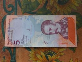 VENEZUELA  5  Bolivares  Billet