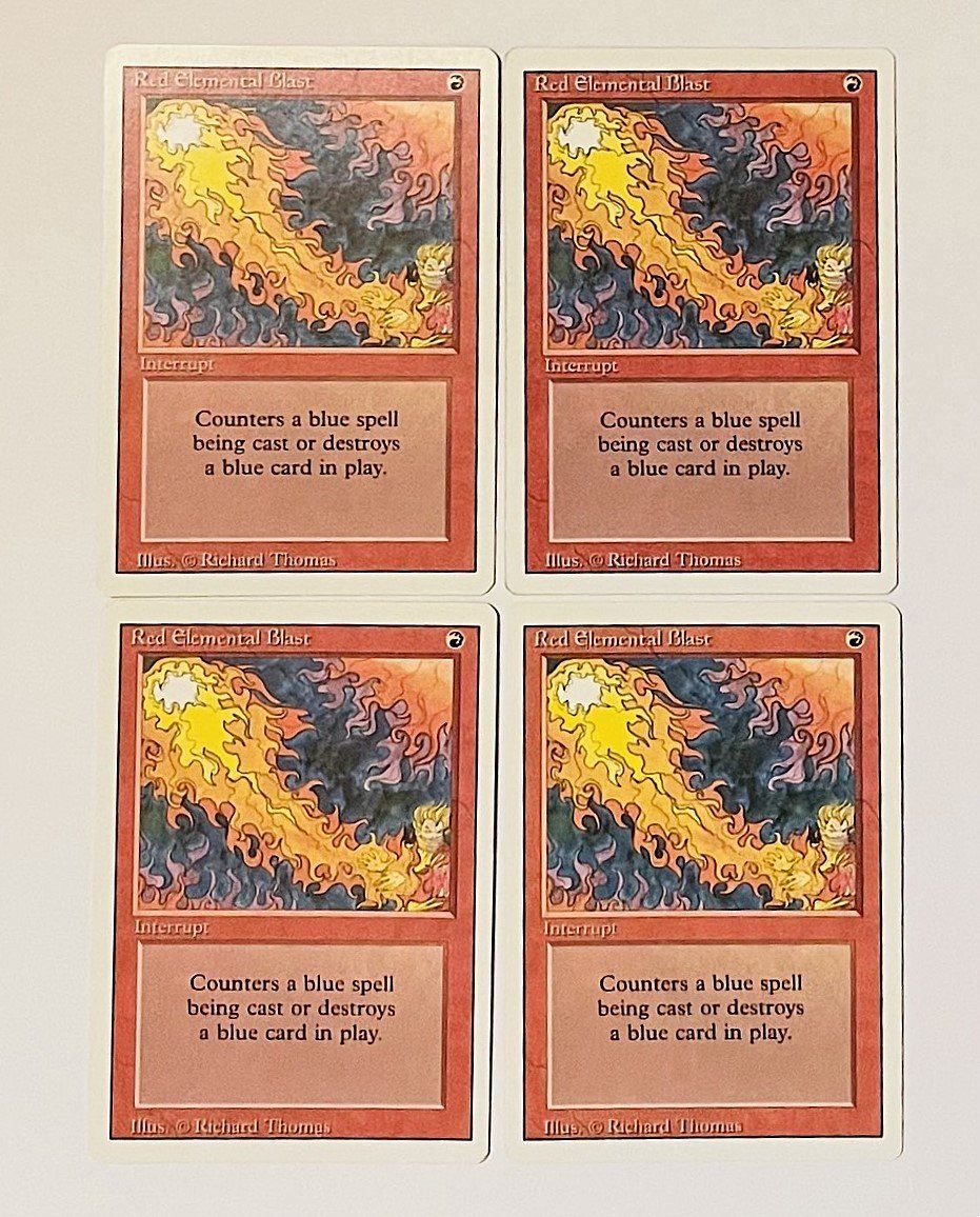 Magic The Gathering Carte collezionabili: Magic The Gathering Red Elemental Blast 4x Revised – Usato da Duggingen venduto da nad_6yzh