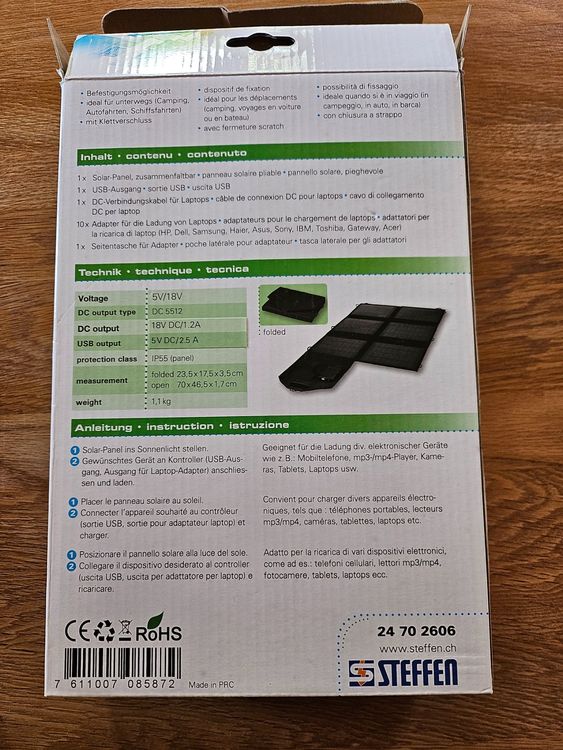 Dispositivi a energia solare: Solarpanel 21W faltbar – Usato da Busswil b.Melchnau venduto da horscht01 3