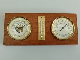 Wetterstation Holz - Barometer Hygrometer Thermometer