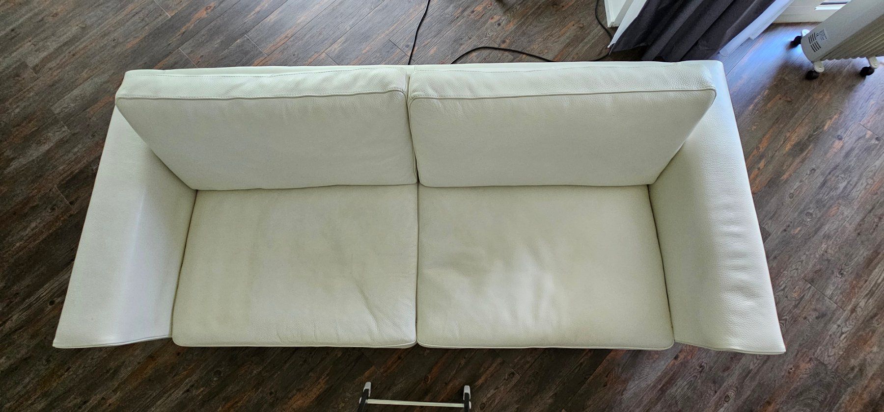 Ikea Sofas: 3-Sitzer Ledersofa, weiss – D'occasion à Zürich par caferos 4