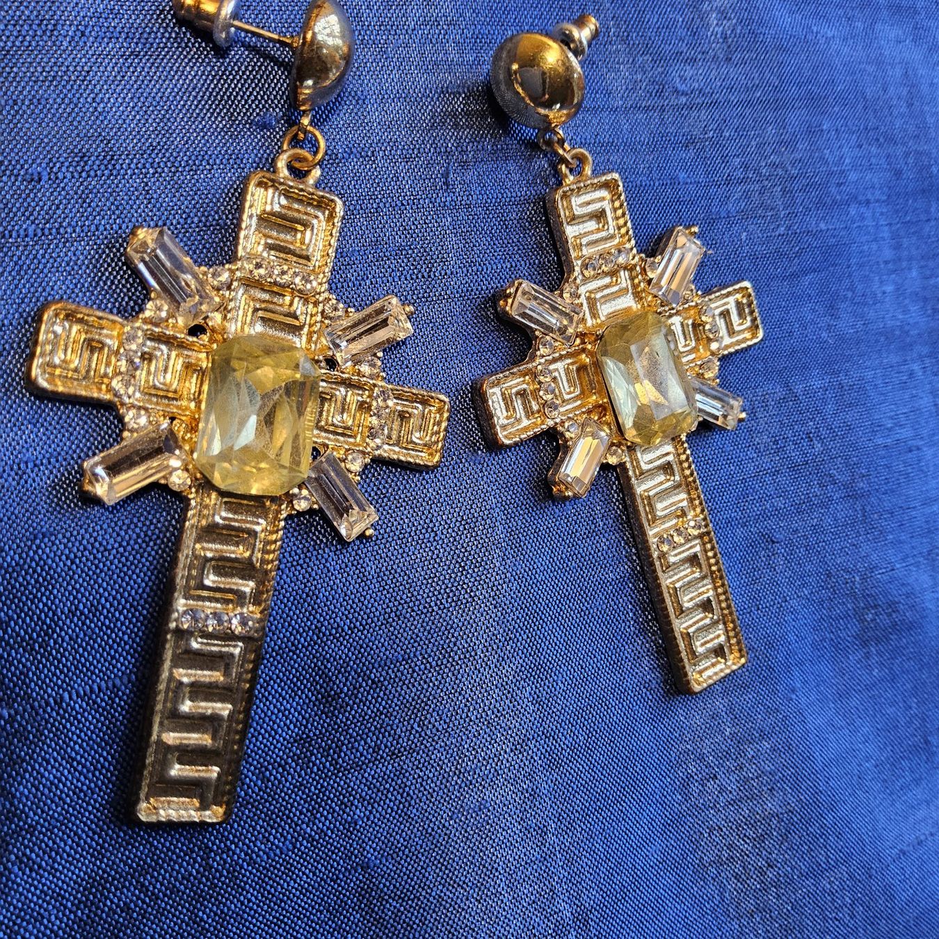 Orecchini pendenti & Orecchini a lobo: Vintage festliche Kreuz Ohrhänger – Usato da Zürich venduto da helsan
