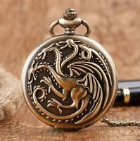 Drachen-Taschenuhr-  Montre à gousset Dragon