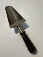 Petite pelle à sucre ancienne en métal argenté, vintage Noël