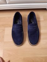 Calpierre Herren Leder Schuhe, dunkelblau, Grösse 43