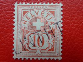1882: 61A mit Stab-Stempel von LINTHAL (GL), sauber