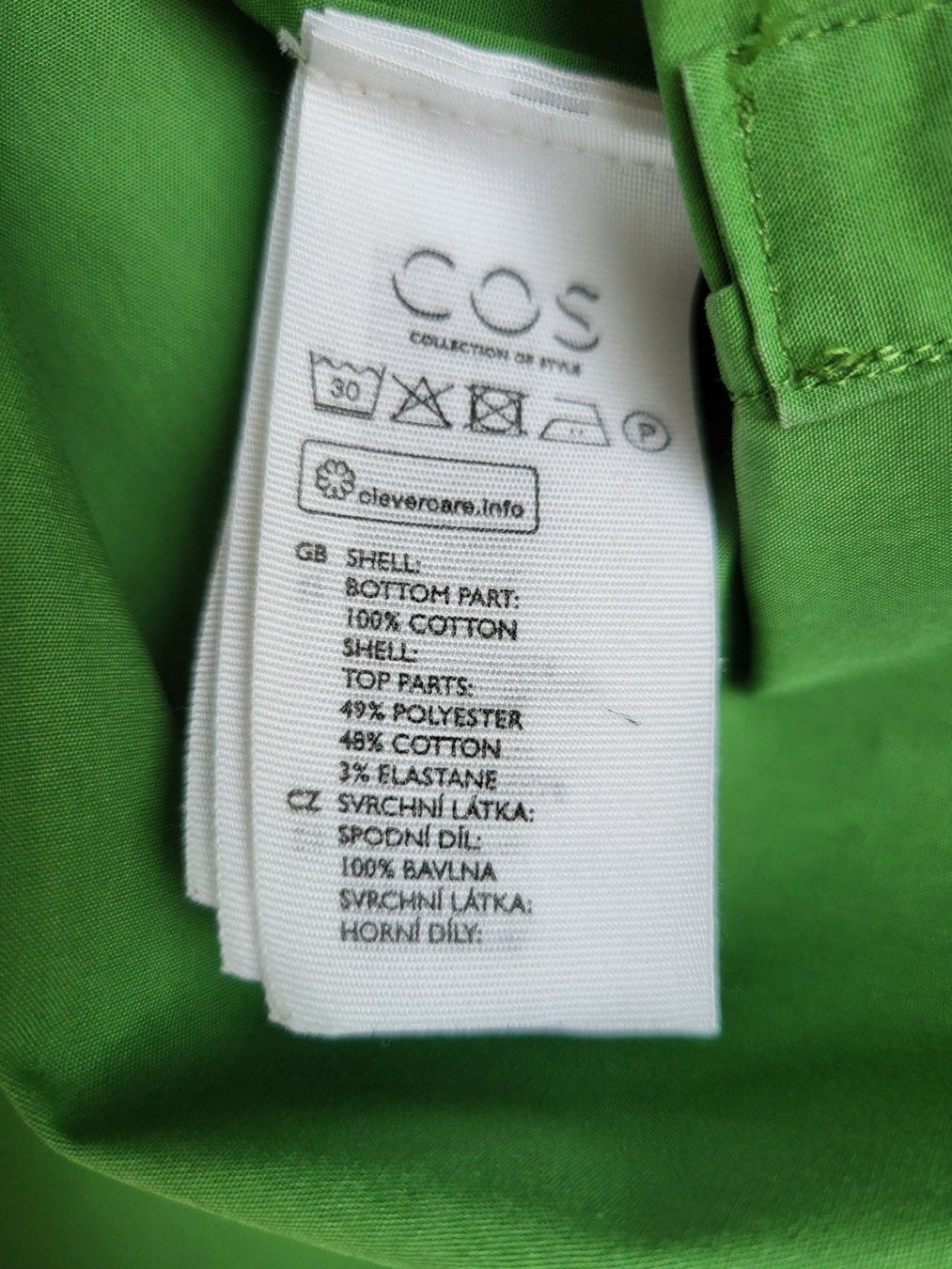 Cos Camicette: COS Bluse Damen, Gr. S - Grün, Baumwolle – Usato da Baar venduto da clar6 5