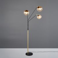 Stehleuchte, Metall, Glas, 200 cm Höhe
