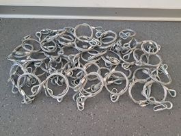NEU! 40x Stahlseil mit Ösen und Karabiner, Sicherungsseil
