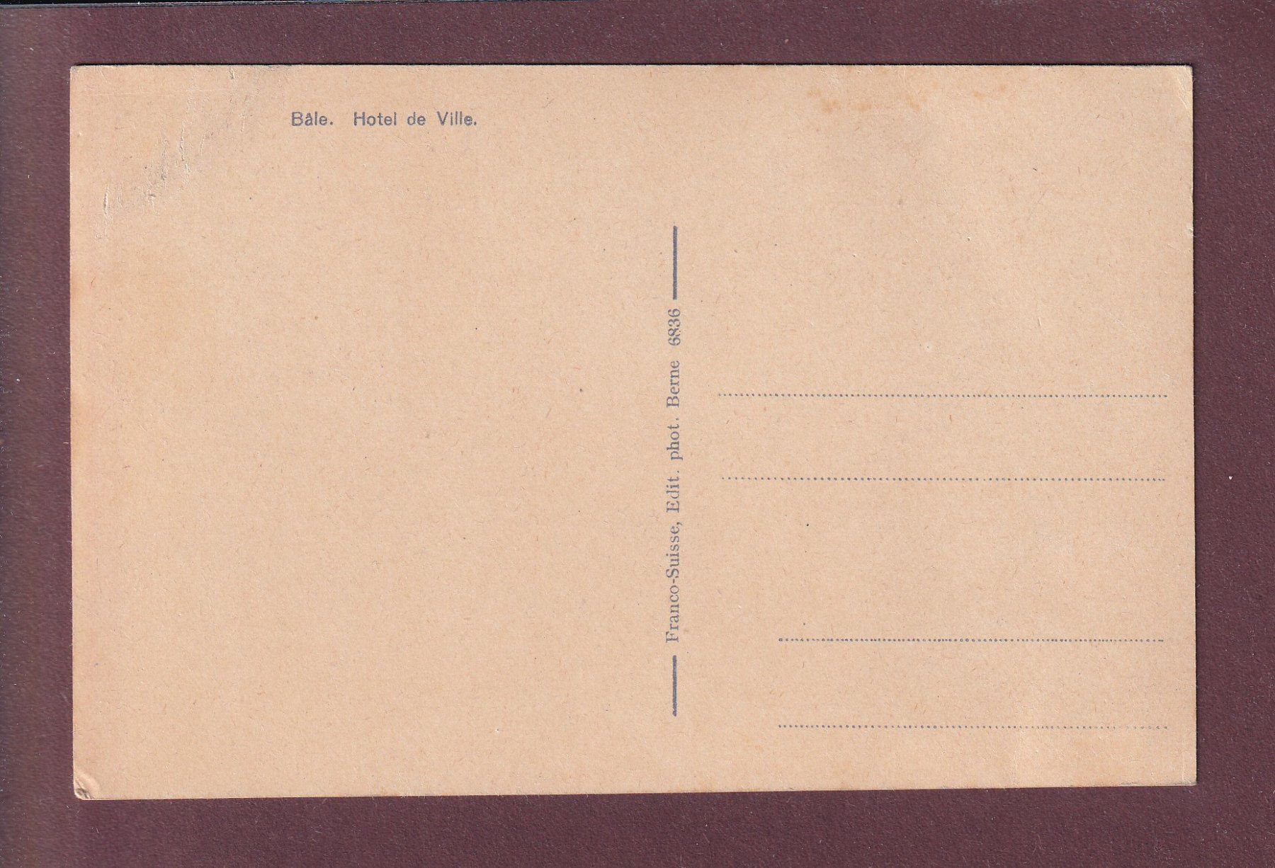 Cartoline postali: BASEL - Rathaus - Tram – Usato da Pully venduto da nicecards 1