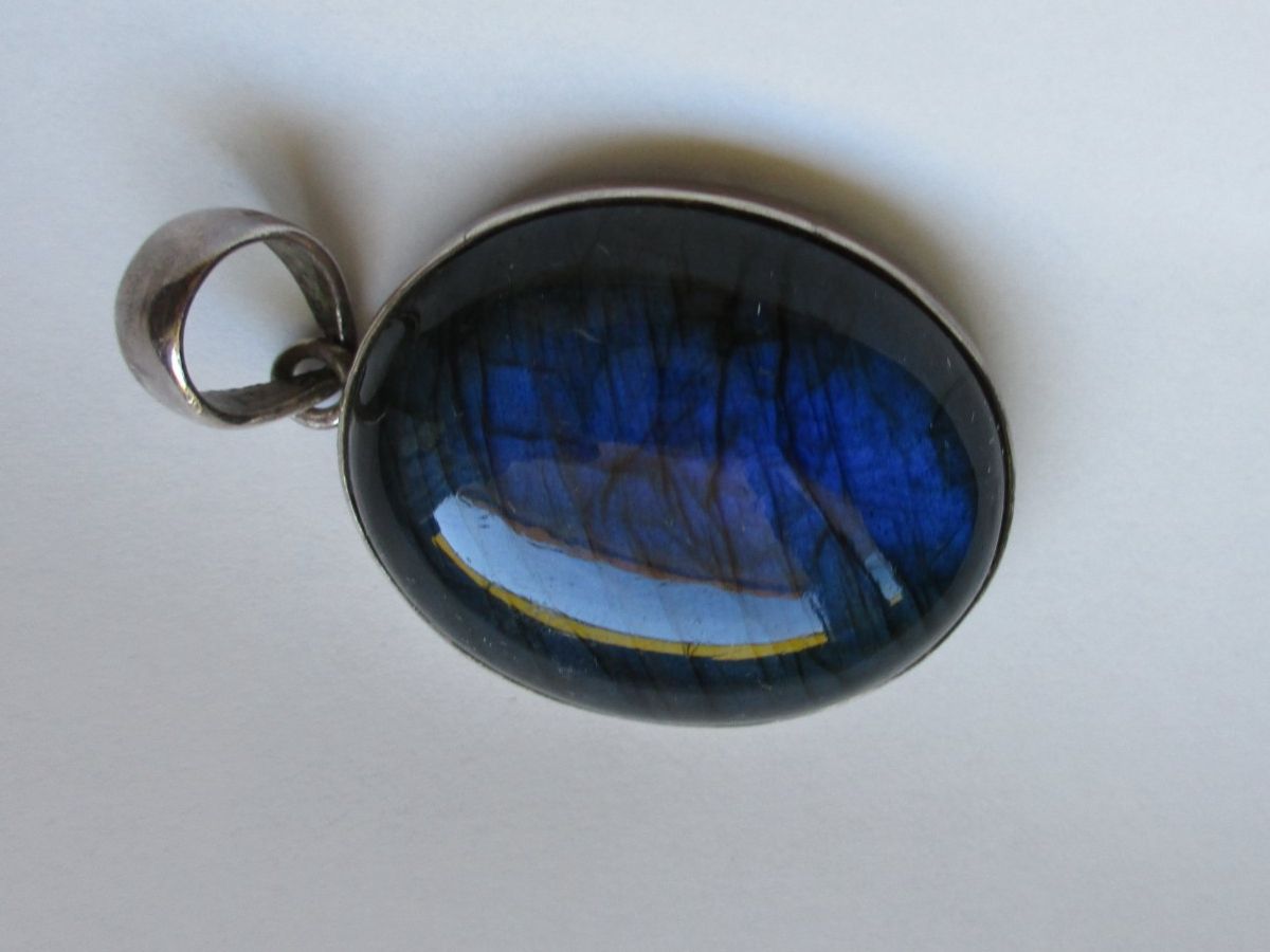 Ciondoli: Pendentif Labradorite Bleu Argent 925 – Usato da La Sarraz venduto da vic_v6kz