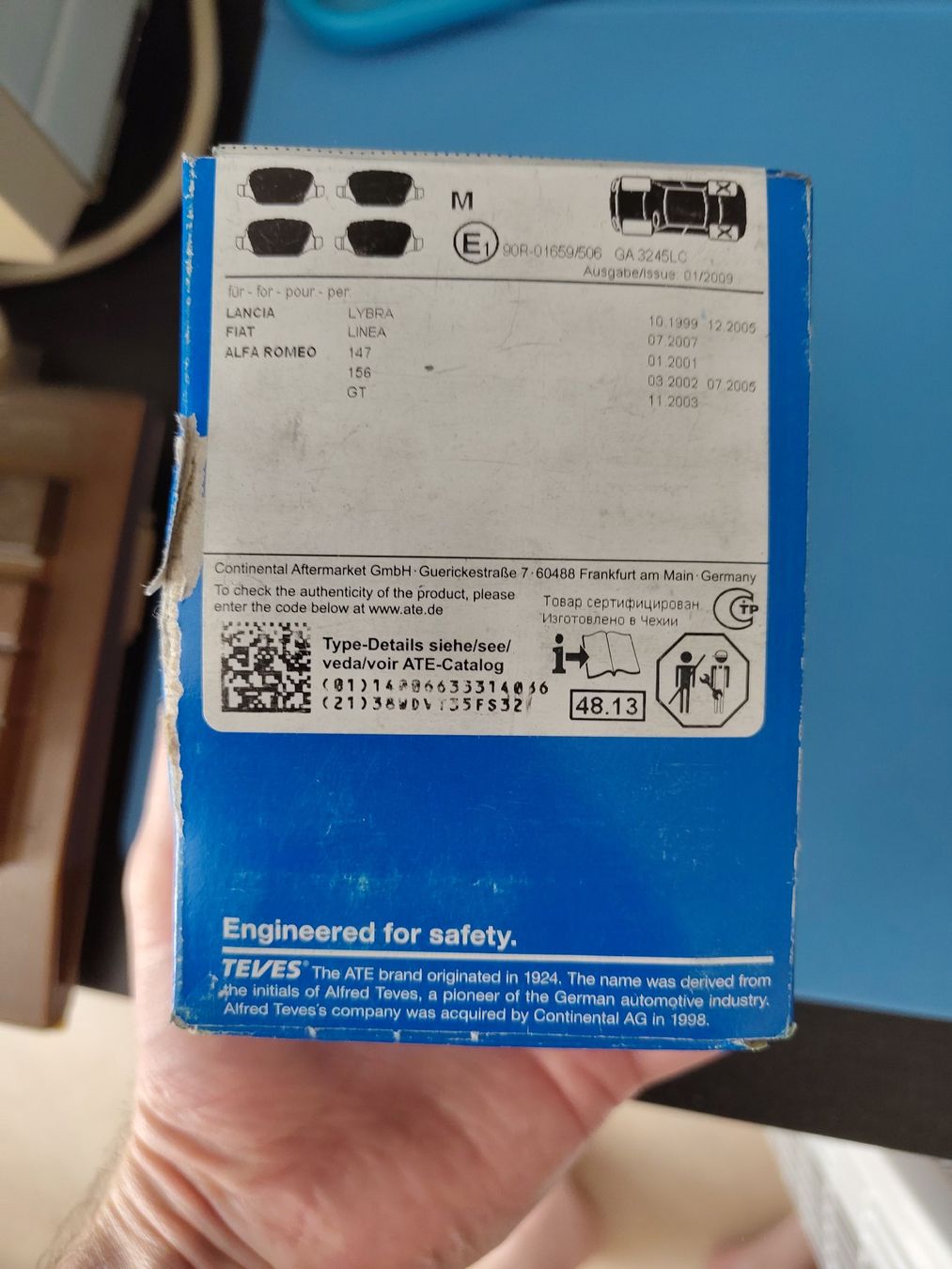 Alle Autoersatzteile: ATE Bremsbelagsatz 13.0460-2867.2 – Neu und originalverpackt aus Bern von ggyimesi 3