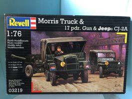 Revell Morris Truck & 17 pdr. gun& Jeep  Bausatz in OVP 1/76