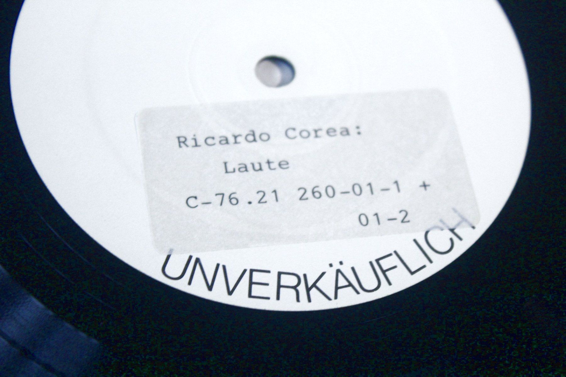 Schallplatten: RICARDO CORRERA, Laute, Unverkäufliche Testpressung, M- – Gebraucht aus Bern von kultiges 2
