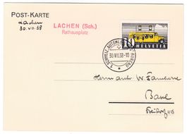 Carte de LACHEN BPA A194 pour Basel le 30.VII.38