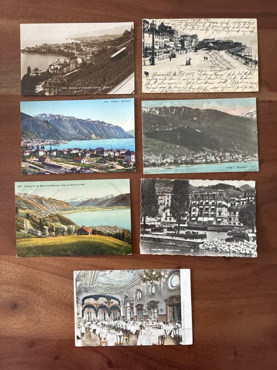 Cartoline postali: 15 Ansichtskarten Schweiz von Montreux VD  – Usato da Oftringen venduto da Cla.vD.74 2