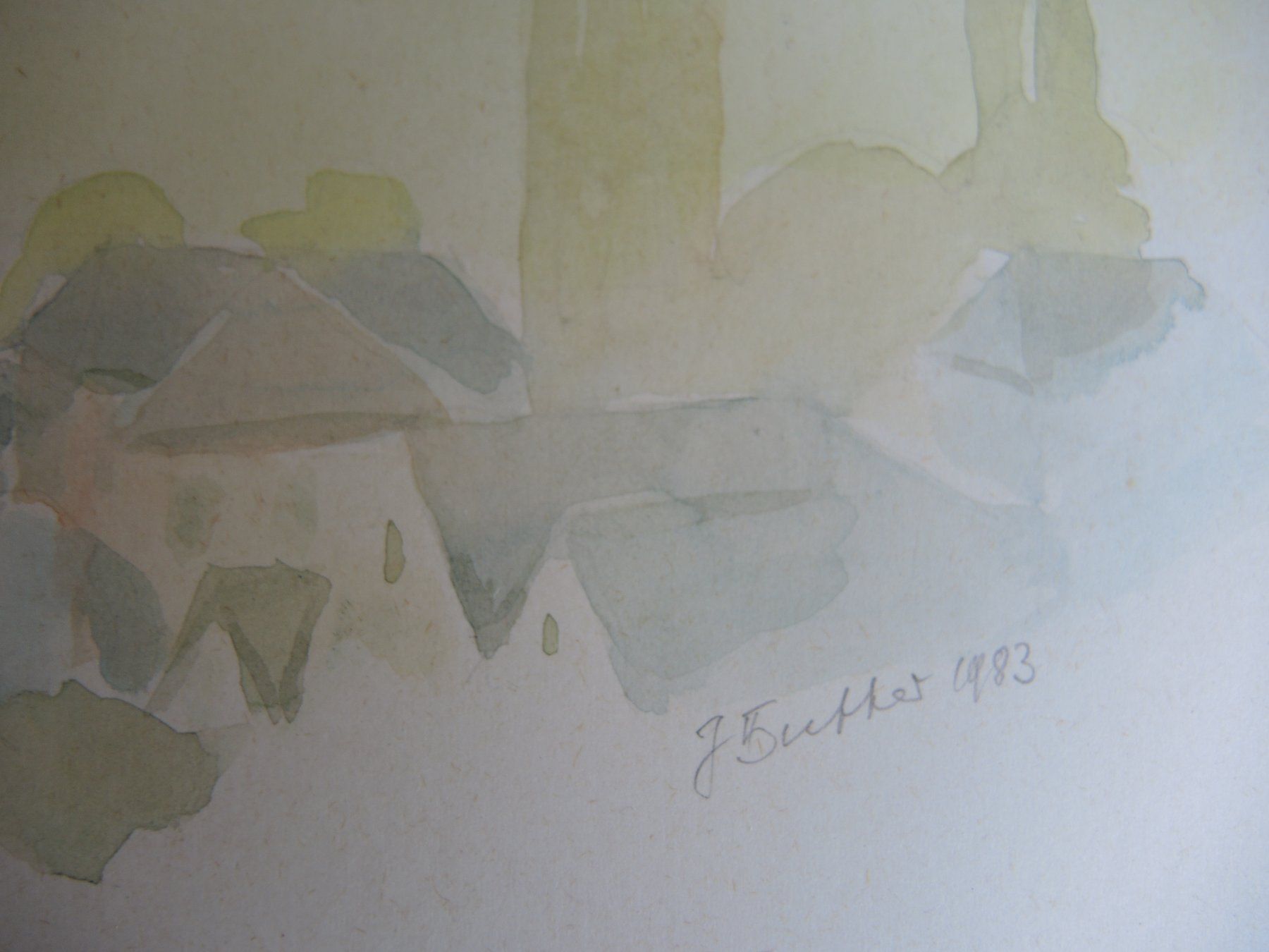 Poster & Bilder: Aquarell Kolumbanskirche Rorschach Kirche signiert Sutter – Gebraucht aus Rorschach von maeck8 5