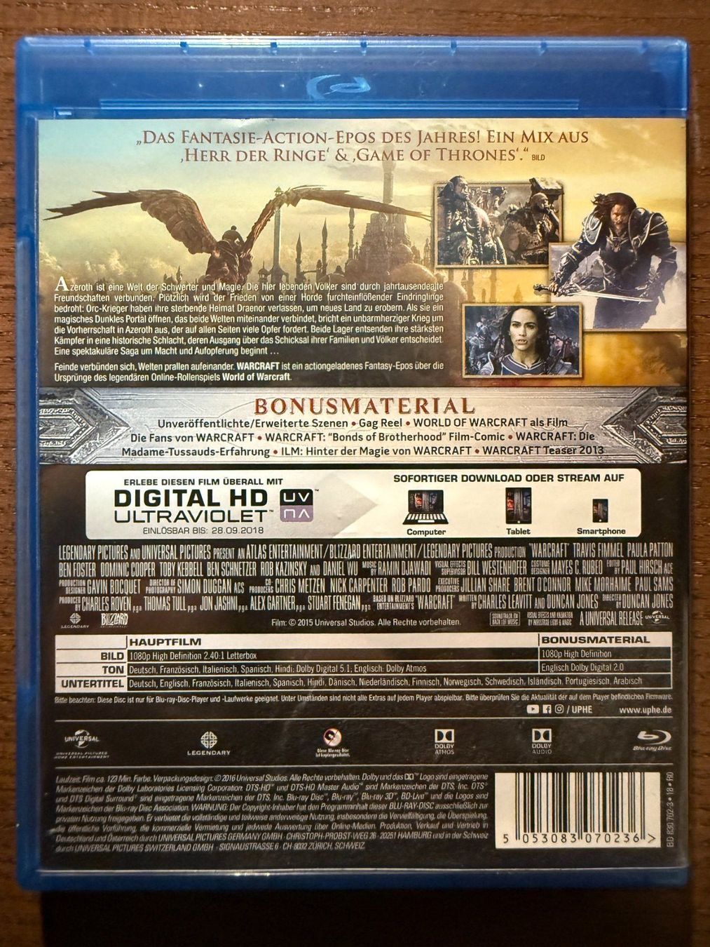 Tutti i DVDs: Warcraft - The Beginning – Usato da Zürich venduto da Blu-ray_ZH 1