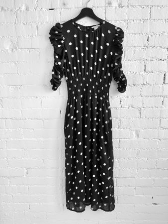 Schwarzes Kleid mit Punkten von H&M / Gr. 36
