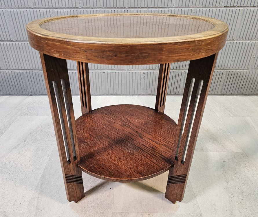 Antik Art-Deco Rauchertisch, Smoking-Table, Kupfer-Holztisch | Kaufen ...