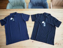 2 x Polo Shirt Ragman, XL, blau + schwarz